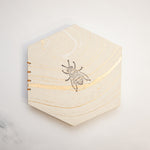 Load image into Gallery viewer, Marbled Gold/White Bee Book - Melike Carr
