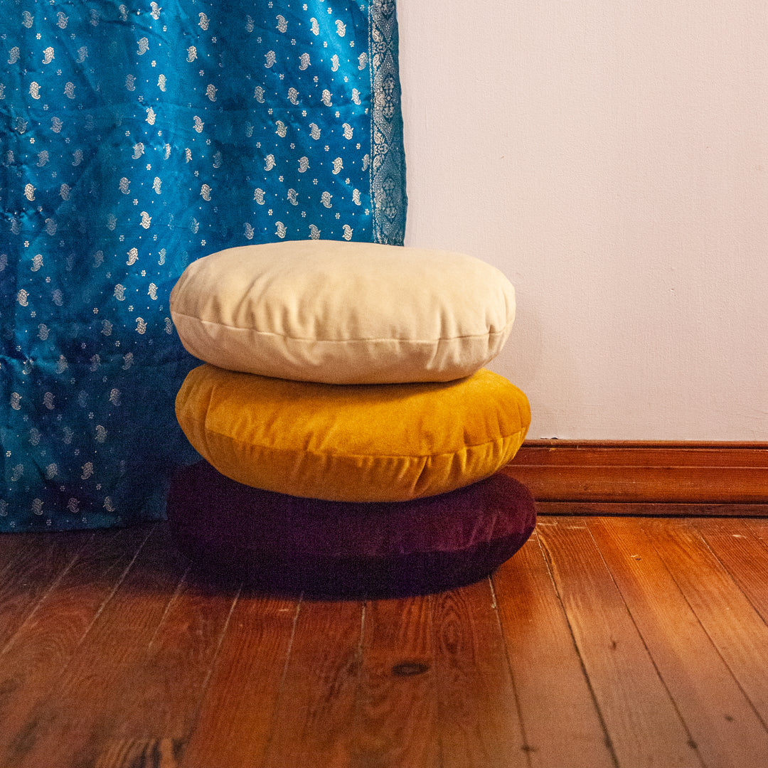 Wholesale Velvet Meditation Cushions, Case of 6