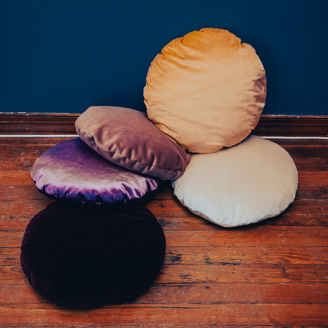 Velvet Meditation Cushion - Amethyst Purple