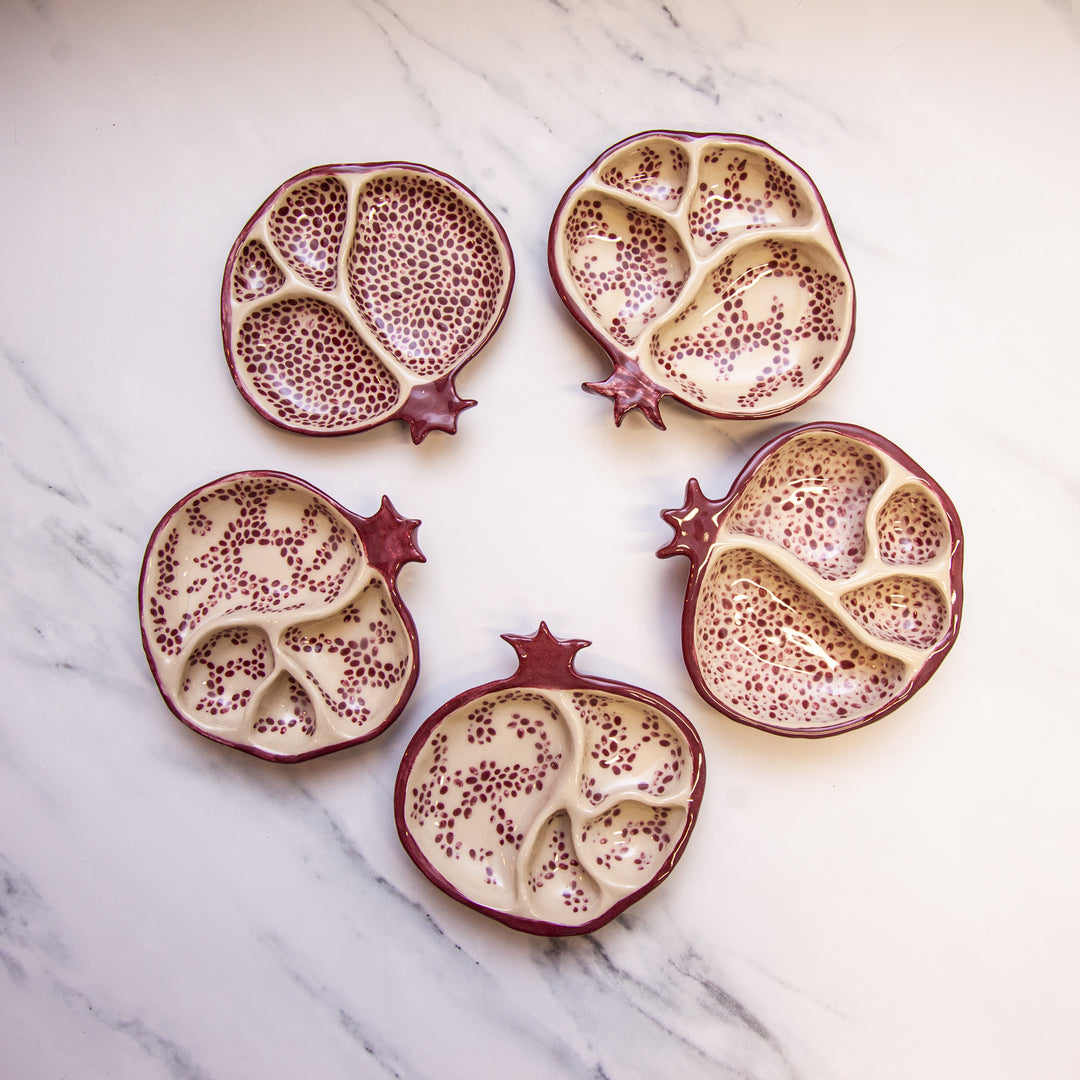 Red Pomegranate Jewelry Dish