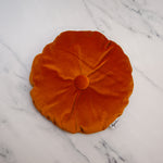 Load image into Gallery viewer, Round Tufted Velvet Throw Pillow, Orange

