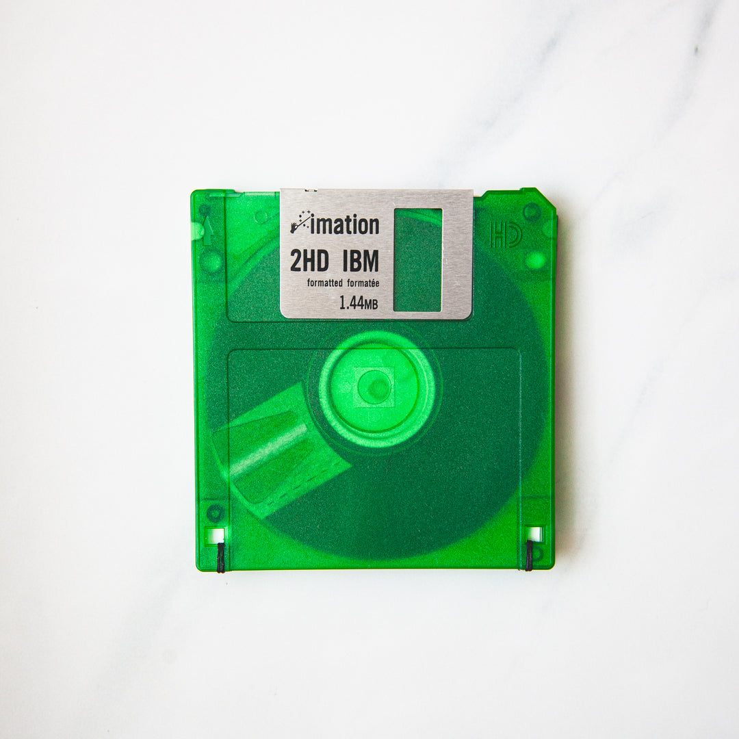 Retro Neon Floppy Disk Journals