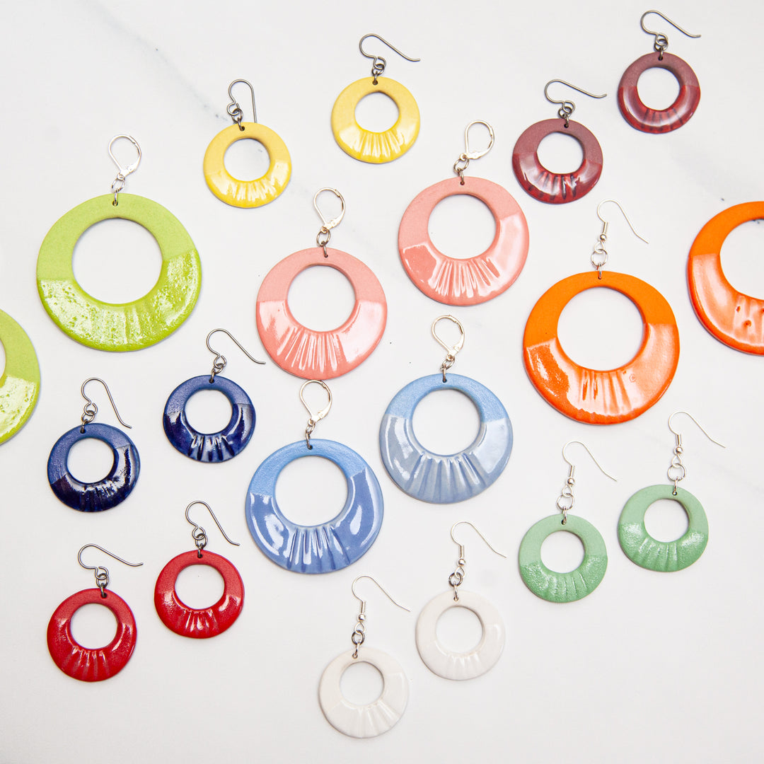 Wholesale Groovy Hoop Earrings, Case of 6