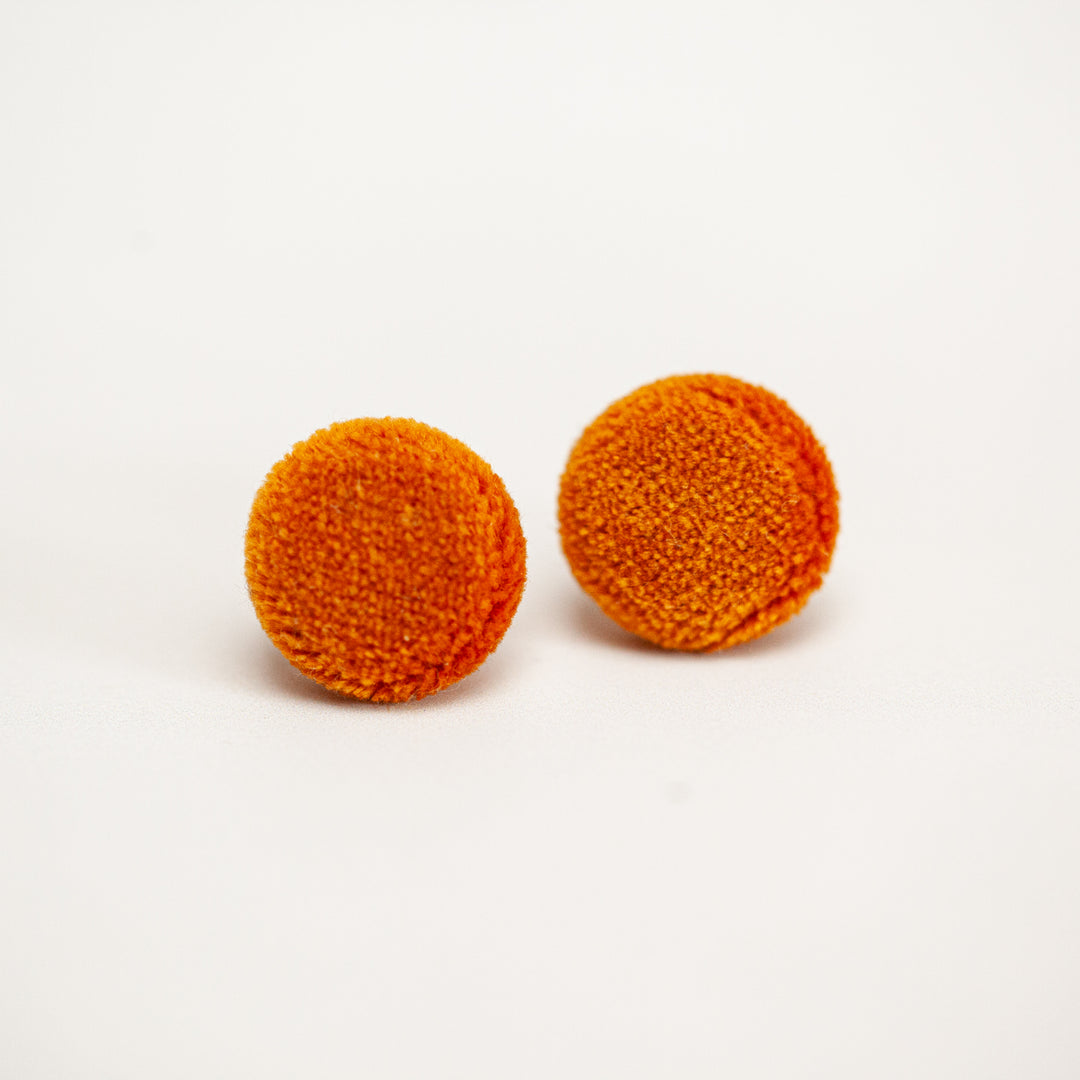 Velvet Fabric Scrap Stud Earrings