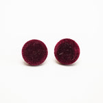 Load image into Gallery viewer, Velvet Fabric Scrap Stud Earrings
