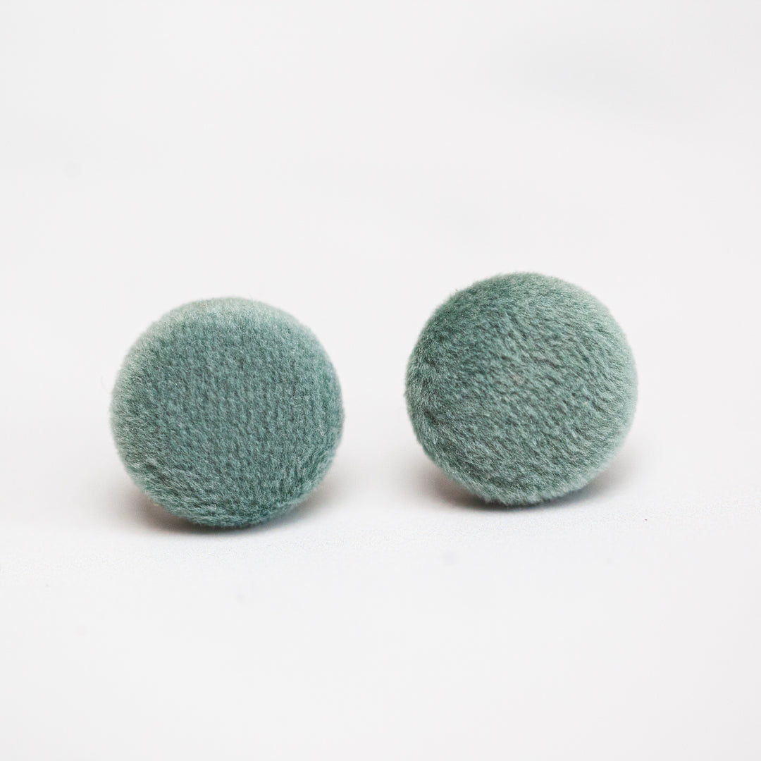 Velvet Fabric Scrap Stud Earrings