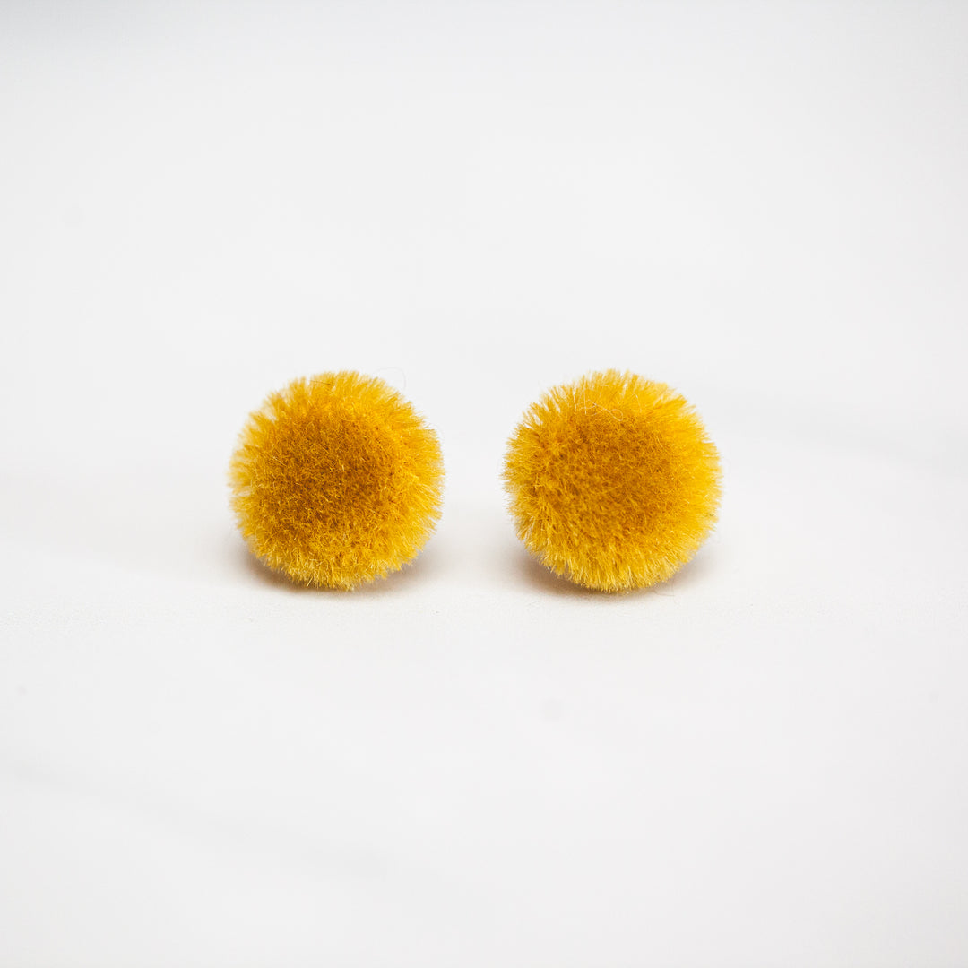 Velvet Fabric Scrap Stud Earrings