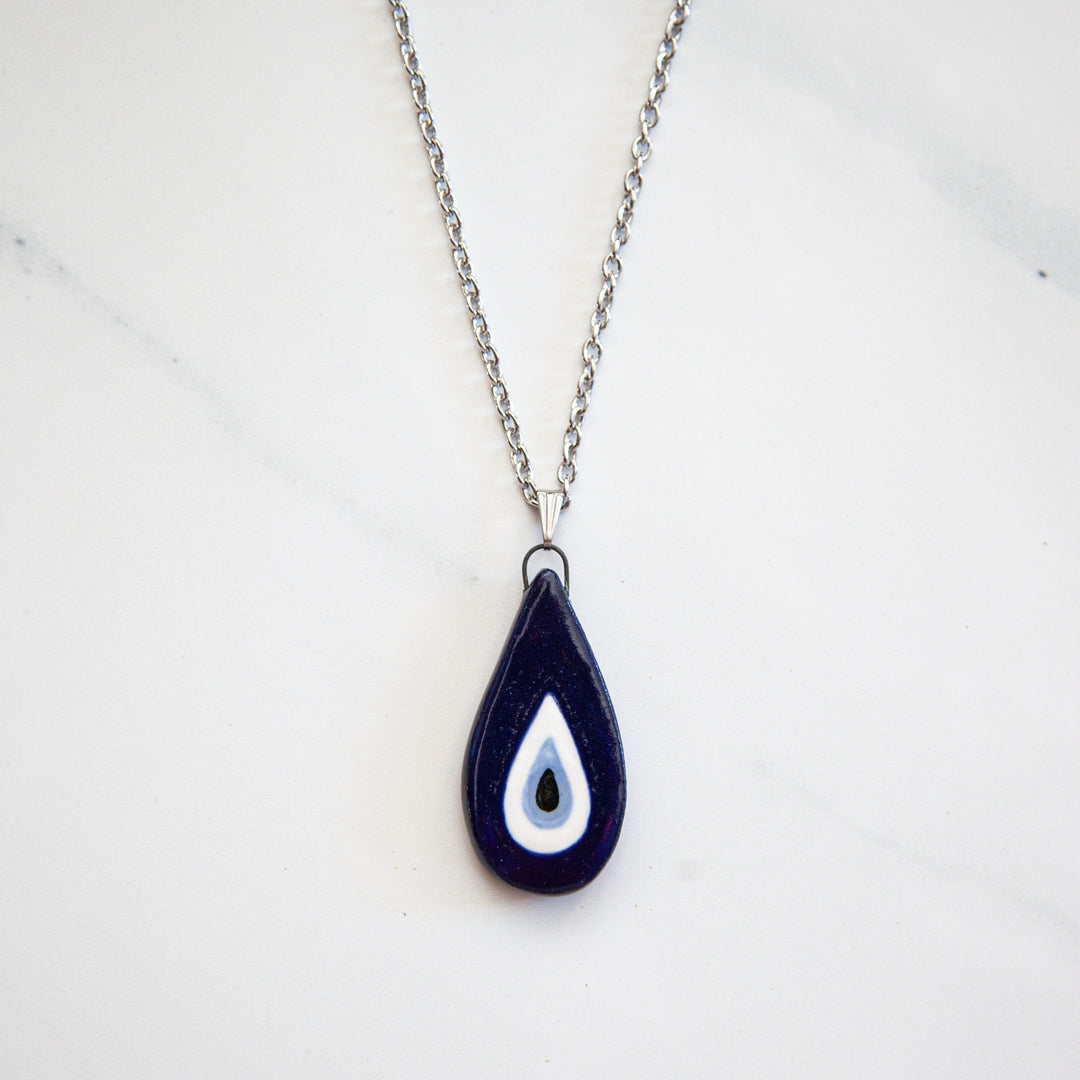 Teardrop Nazar Evil Eye Necklace