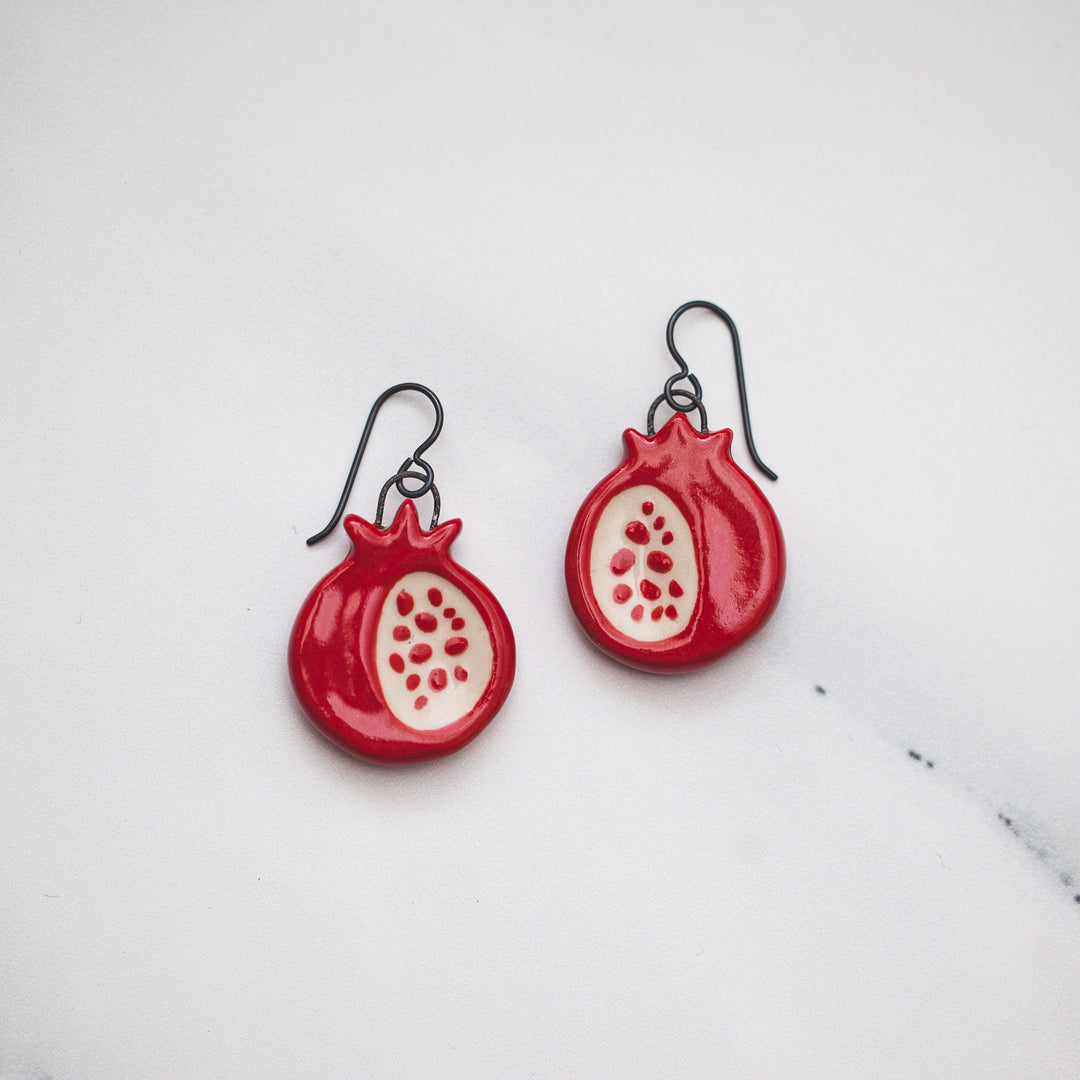 Red Pomegranate Earrings