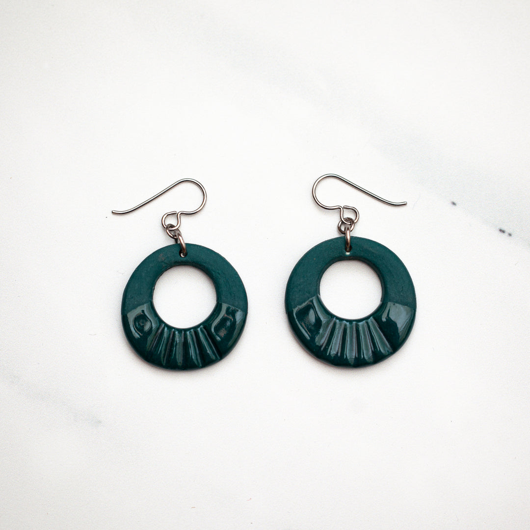 Retro Groovy Hoop Earrings