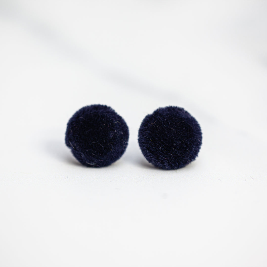 Velvet Fabric Scrap Stud Earrings