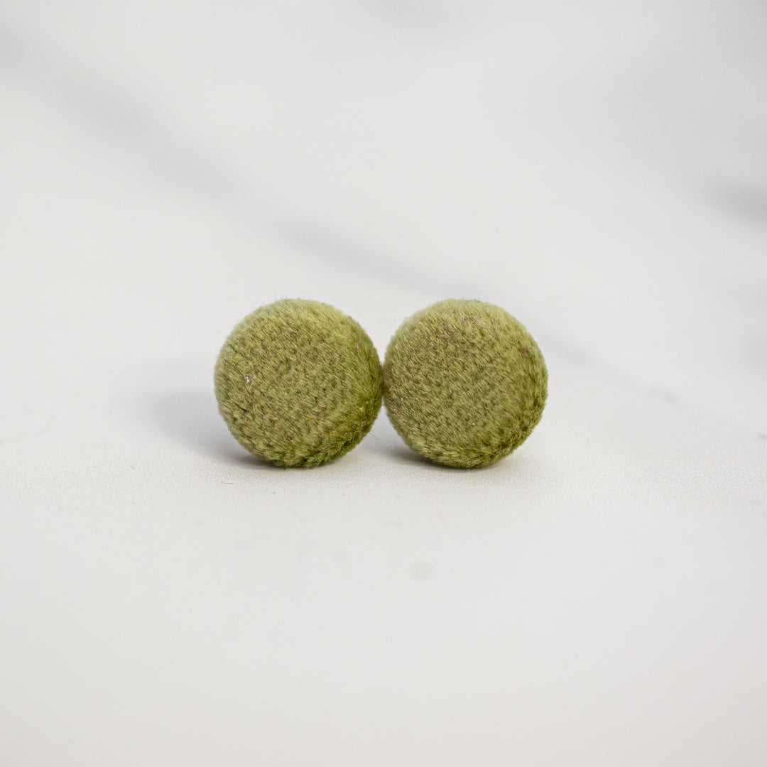 Velvet Fabric Scrap Stud Earrings