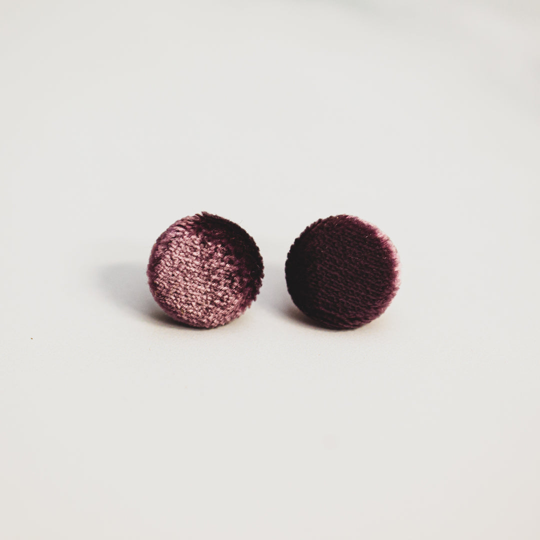 Velvet Fabric Scrap Stud Earrings