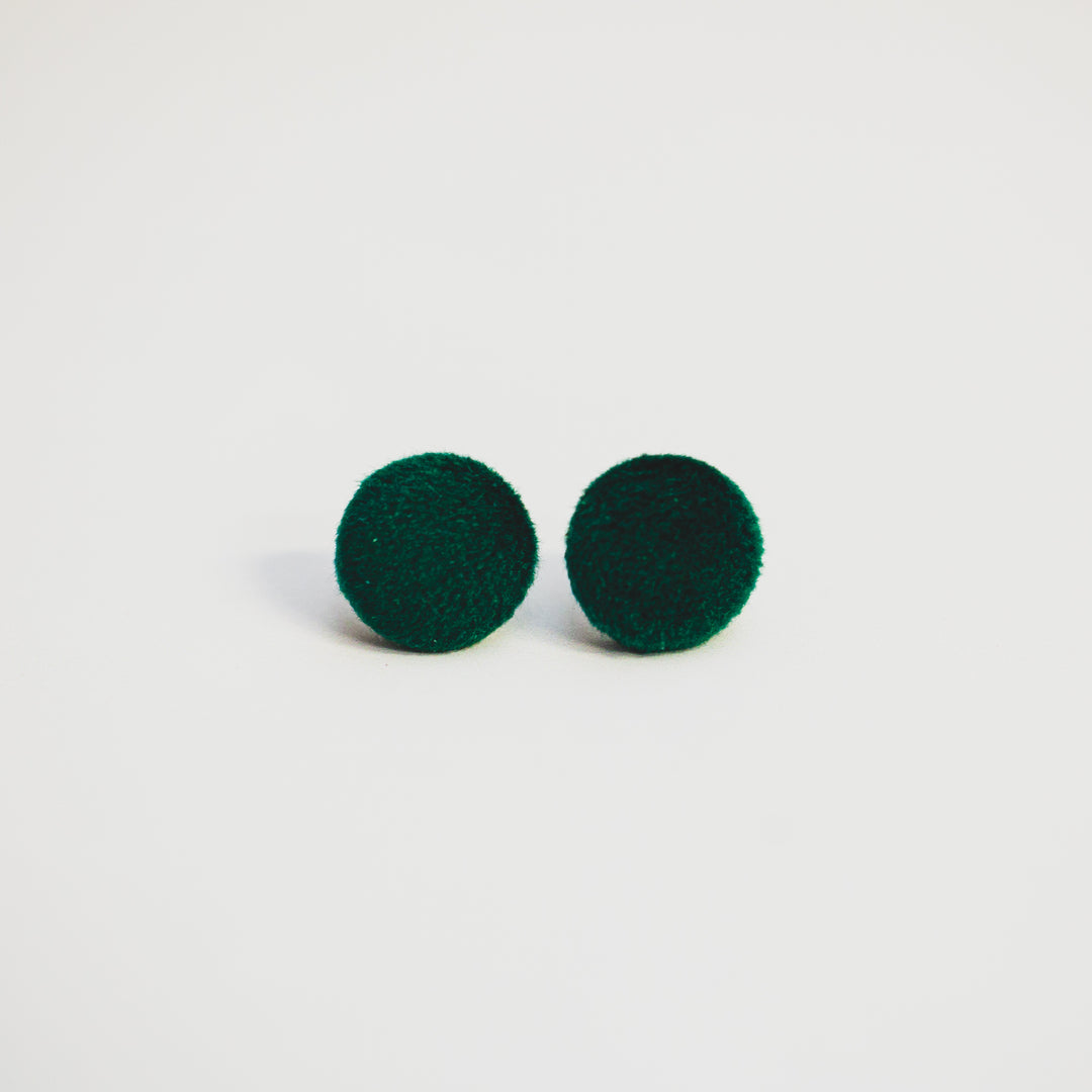 Velvet Fabric Scrap Stud Earrings