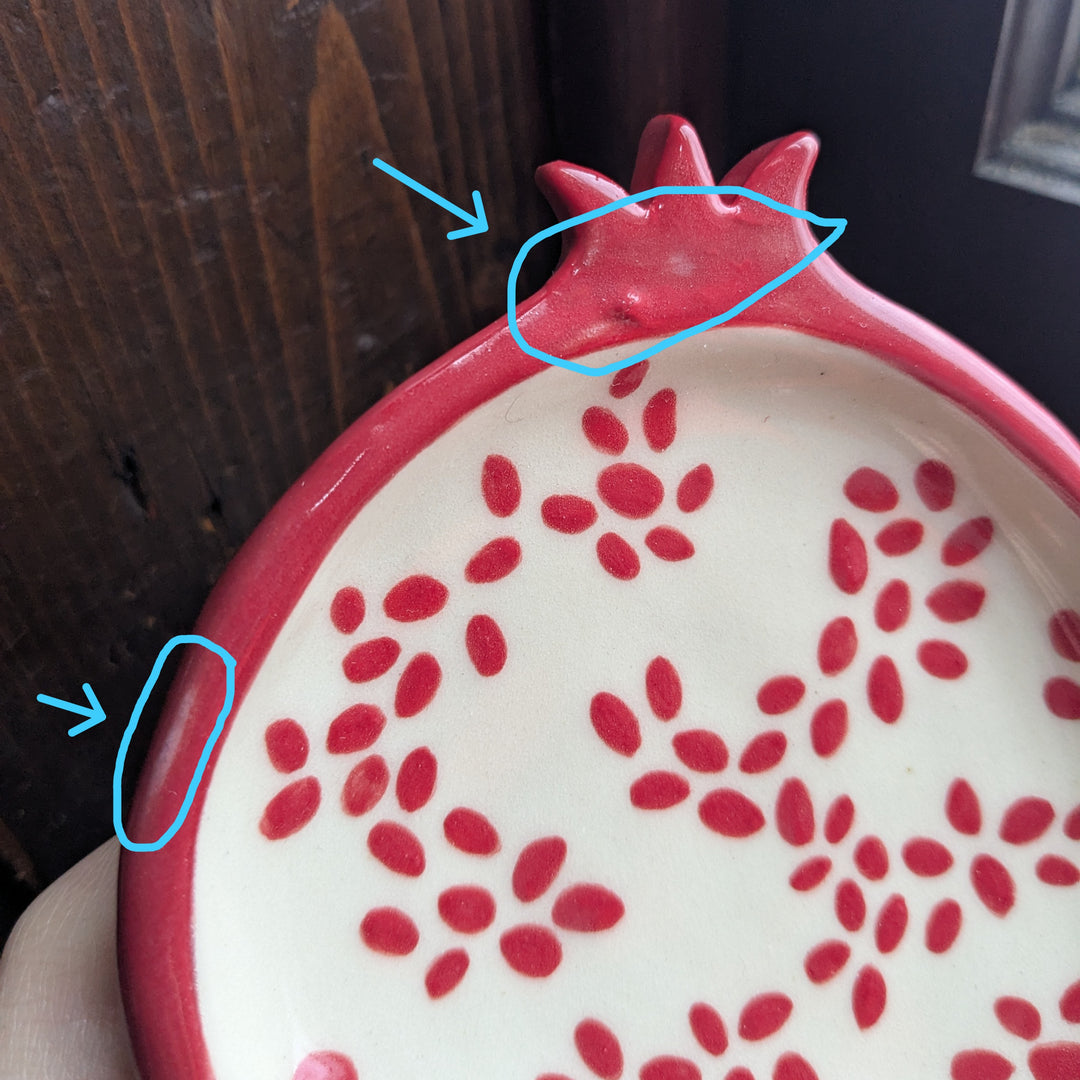 Red Pomegranate Ring Dish // SECOND SALE