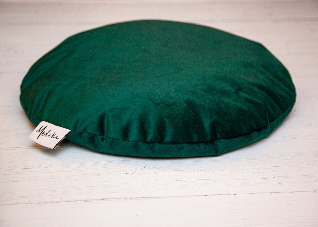 Velvet Meditation Pillow - Evergreen - Melike Carr