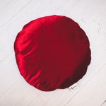 Load image into Gallery viewer, Velvet Meditation Pillow - Cranberry - Melike Carr