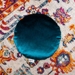 Load image into Gallery viewer, Velvet Meditation Cushion - Peacock Blue