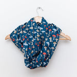 Load image into Gallery viewer, Blue Mushroom Infinity Scarf - Melike Carr
